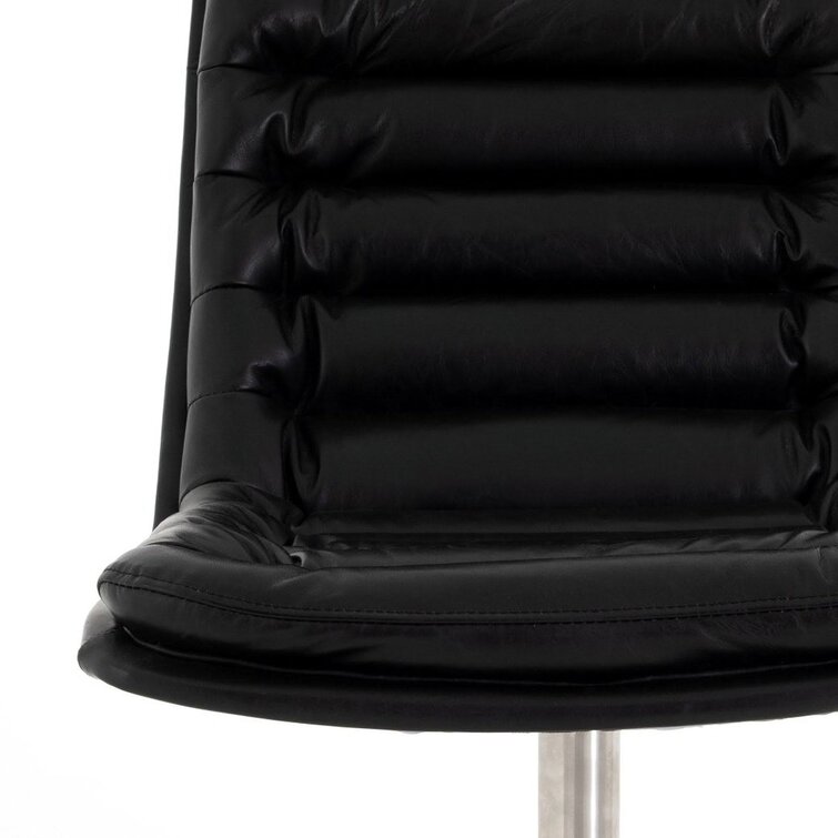 Wayfair black leather chair new arrivals